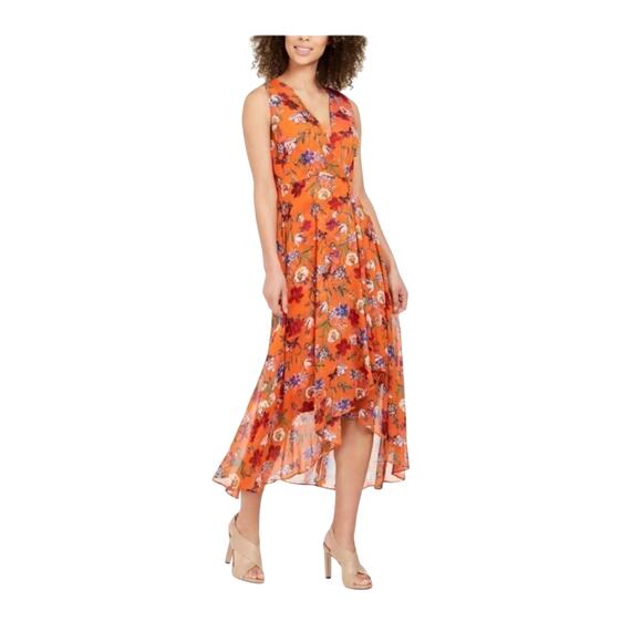 CALVIN KLEIN CHIFFON‎ FLORAL NWTDRESS SIZE 18W - Picture 1 of 5